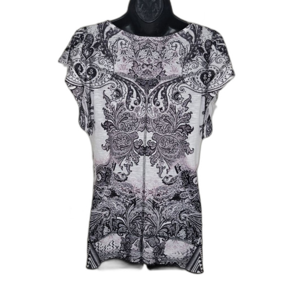 Unity World Wear studded bohemian flutter sleeve top small - Picture 5 of 7